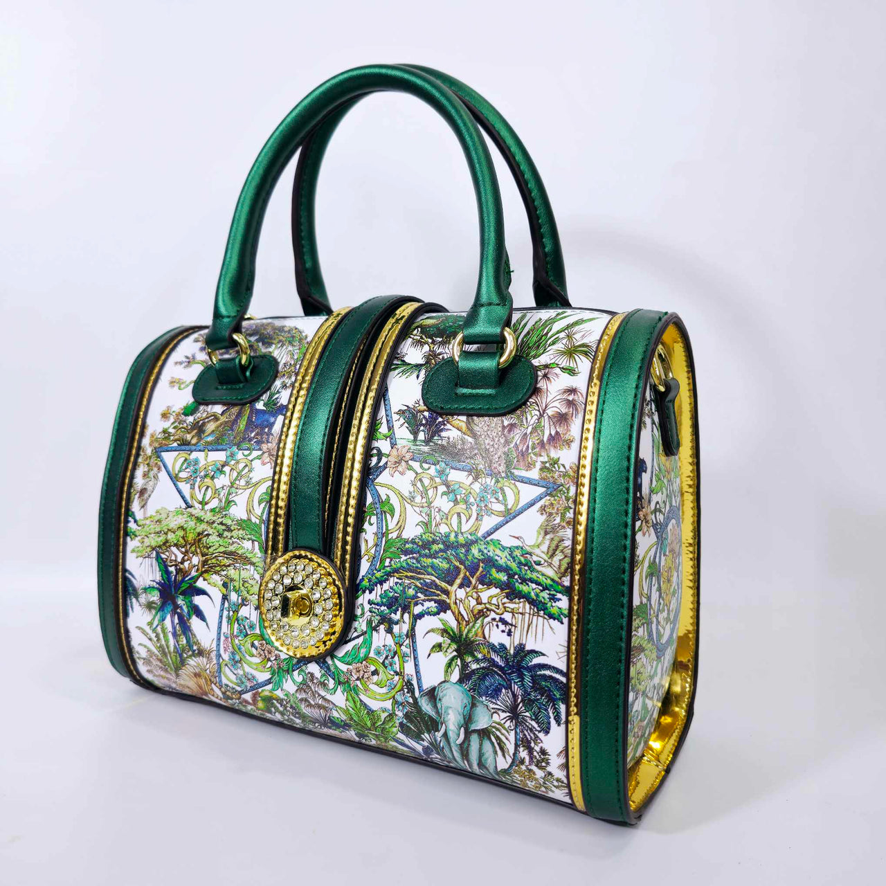 Personalized Gift Handbag with Custom Name | Cindy Green Forest