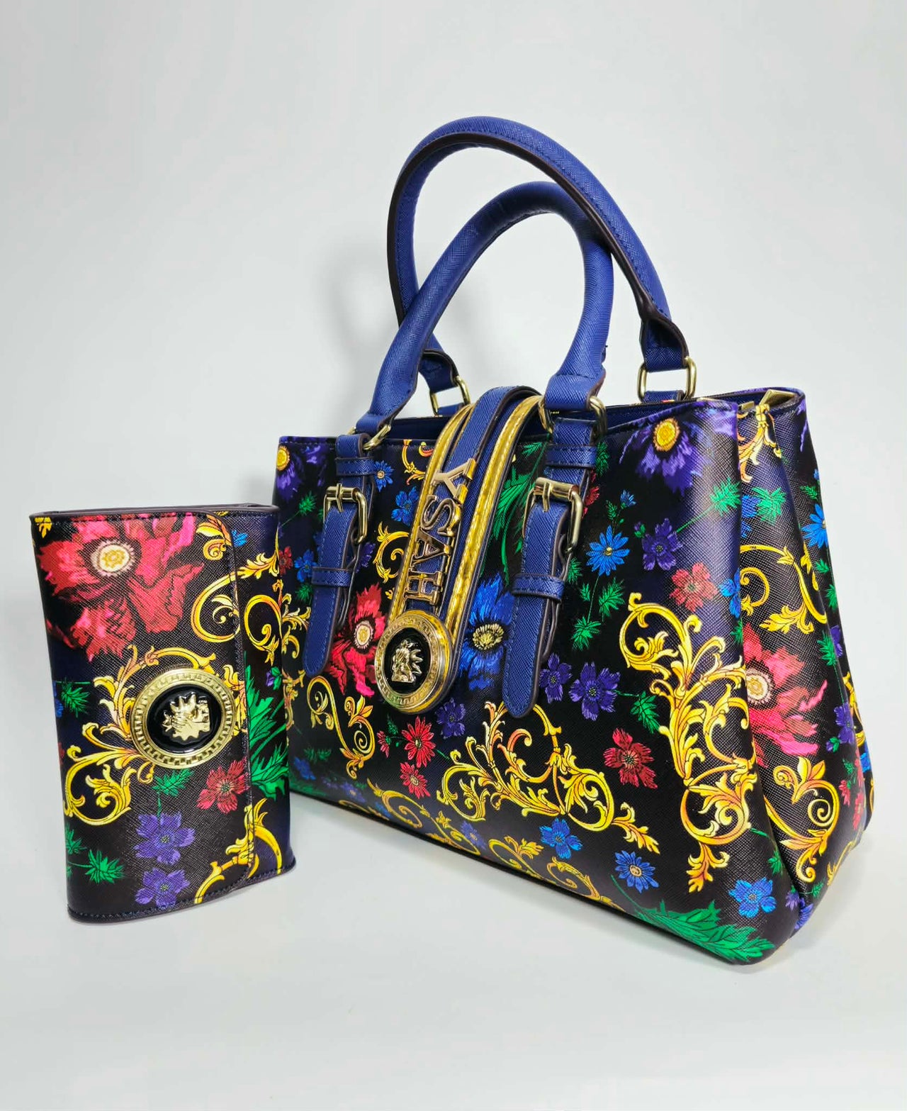 Personalized Gift Handbag with Custom Name | Floral Vine Tote